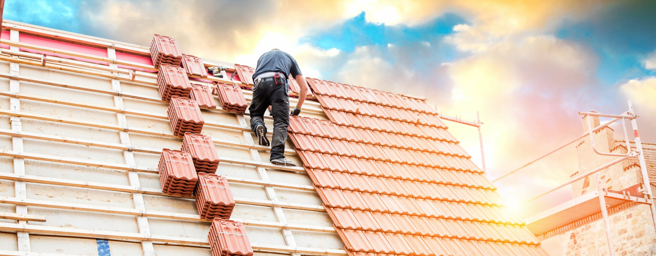 roofer installing new roof